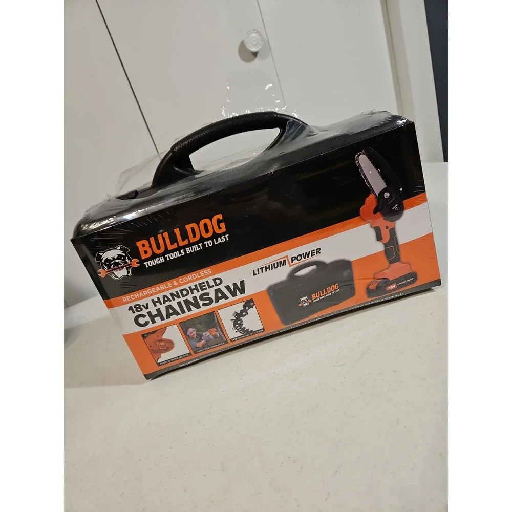 Bulldog 18V Handheld Mini‎ Chainsaw Cordless Rechargeable Pruning Saw Kit New